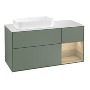 V&B Waschtischunterschrank Wandbeleuchtung Finion 120cm, Pl w m, Reg re Oa ven, Oli. m Lac