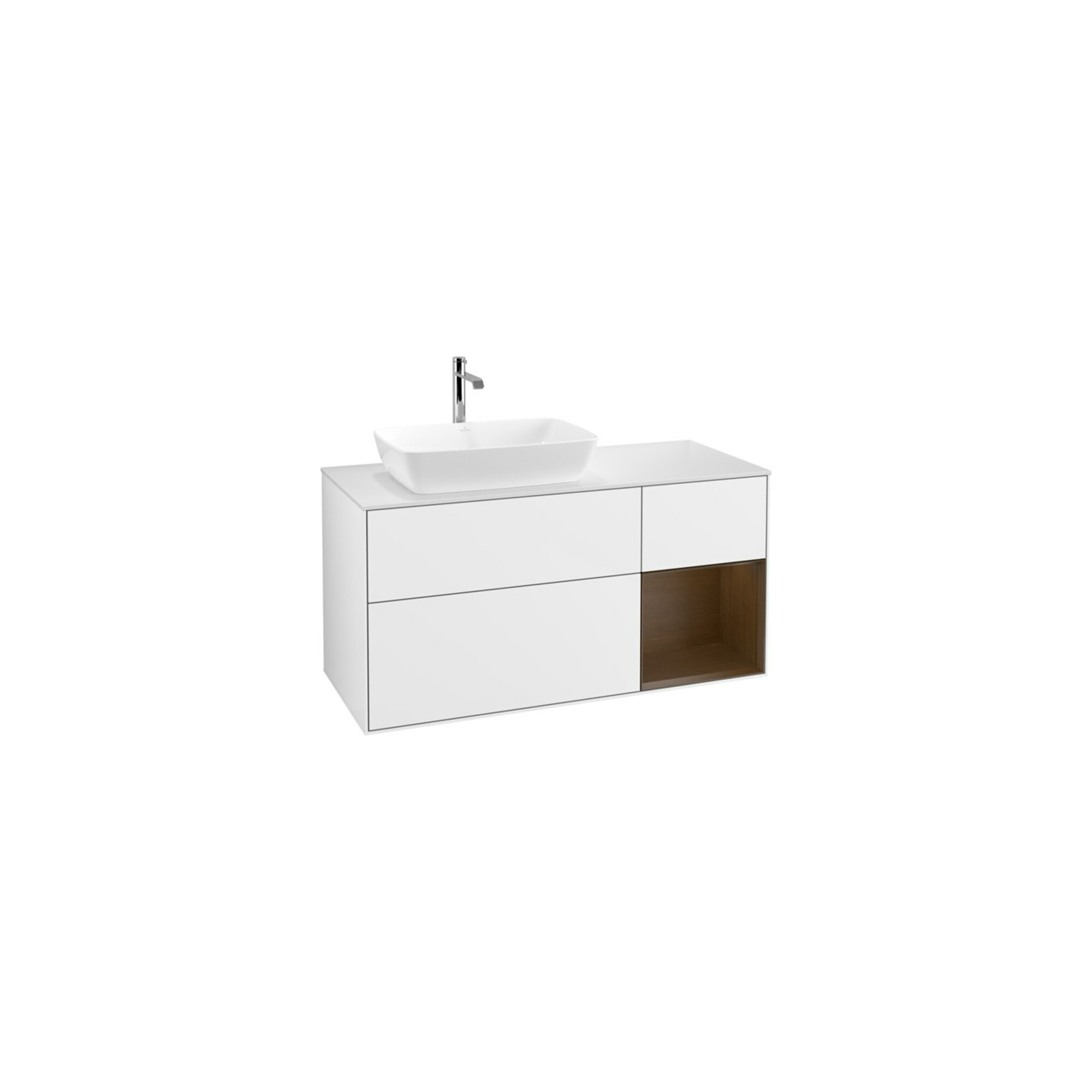 V&B Waschtischunterschrank Wandbeleuchtung Finion 120cm, Pl w m, Reg wal ven, glo wh. Lac ; Villeroy & Boch