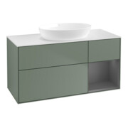 V&B Waschtischunterschrank Wandbeleuchtung Finion 120cm, Pl w m, Rg A m Lac, Oli. m Lac