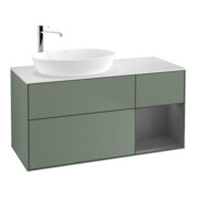 V&B Waschtischunterschrank Wandbeleuchtung Finion 120cm, Pl w m, Rg A m Lac, Oli. m Lac