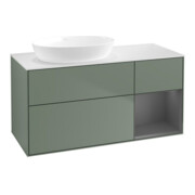 V&B Waschtischunterschrank Wandbeleuchtung Finion 120cm, Pl w m, Rg A m Lac, Oli. m Lac