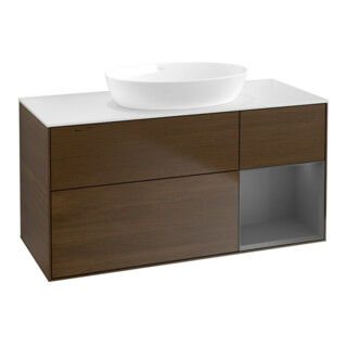 V&B Waschtischunterschrank Wandbeleuchtung Finion 120cm, Pl w m, Rg A m Lac, wal ven