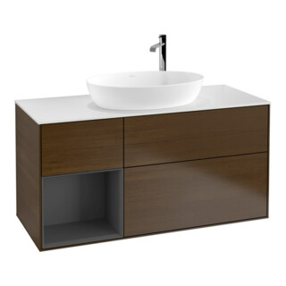 V&B Waschtischunterschrank Wandbeleuchtung Finion 120cm, Pl w m, Rg A m Lac, wal ven