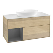 V&B Waschtischunterschrank Wandbeleuchtung Finion 120cm, Pl w m, Rg Anthrac. m Lac, Oa ven