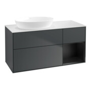 V&B Waschtischunterschrank Wandbeleuchtung Finion 120cm, Pl w m, Rg b m Lac, md bl. m Lac