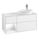 V&B Waschtischunterschrank Wandbeleuchtung Finion 120cm, Pl w m, Rg g wh. Lac, glo wh. Lac-1