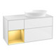 V&B Waschtischunterschrank Wandbeleuchtung Finion 120cm, Pl w m, Rg gol m Lac, glo wh. Lac-1