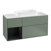 V&B Waschtischunterschrank Wandbeleuchtung Finion 120cm, Pl w m, Rg l b m Lac, Oli. m Lac