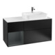V&B Waschtischunterschrank Wandbeleuchtung Finion 120cm, Pl w m, Rg l md b m La, bla m Lac-1