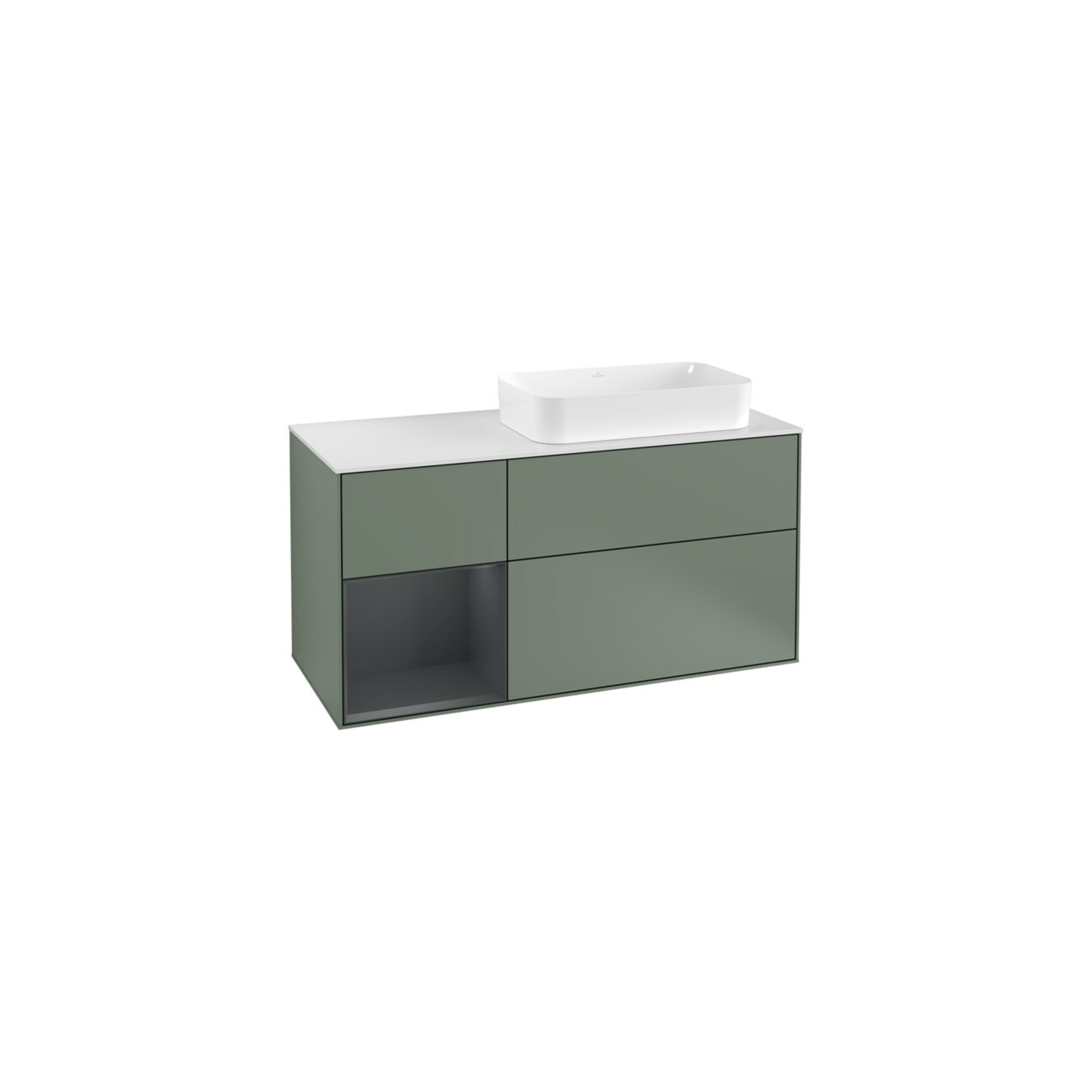 V&B Waschtischunterschrank Wandbeleuchtung Finion 120cm, Pl w m, Rg l md b m La, Ol m Lac ; Villeroy & Boch