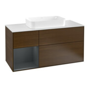V&B Waschtischunterschrank Wandbeleuchtung Finion 120cm, Pl w m, Rg l md b m Lac, wal ven