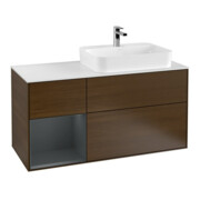 V&B Waschtischunterschrank Wandbeleuchtung Finion 120cm, Pl w m, Rg l md b m Lac, wal ven