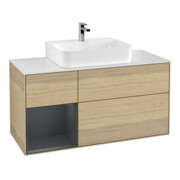 V&B Waschtischunterschrank Wandbeleuchtung Finion 120cm, Pl w m, Rg l md bl. m Lac, Oa ven