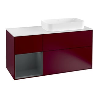V&B Waschtischunterschrank Wandbeleuchtung Finion 120cm, Pl w m, Rg li md bl. m Lac, Peo m