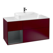 V&B Waschtischunterschrank Wandbeleuchtung Finion 120cm, Pl w m, Rg li md bl. m Lac, Peo m