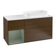 V&B Waschtischunterschrank Wandbeleuchtung Finion 120cm, Pl w m, Rg li Oli. m Lac, wal ven