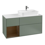 V&B Waschtischunterschrank Wandbeleuchtung Finion 120cm, Pl w m, Rg li wal ven, Oli. m Lac