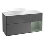 V&B Waschtischunterschrank Wandbeleuchtung Finion 120cm, Pl w m, Rg Oli. m Lac, Anthrac. m
