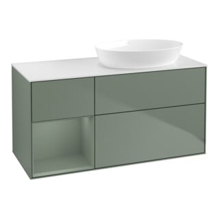 V&B Waschtischunterschrank Wandbeleuchtung Finion 120cm, Pl w m, Rg Oli. m Lac, Oli. m Lac
