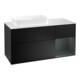 V&B Waschtischunterschrank Wandbeleuchtung Finion 120cm, Pl w m, Rg r md b m La, bla m Lac-1