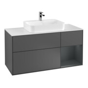 V&B Waschtischunterschrank Wandbeleuchtung Finion 120cm, Pl w m, Rg r md bl. m, Anthrac. m