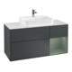 V&B Waschtischunterschrank Wandbeleuchtung Finion 120cm, Pl w m, Rg r Oli. m, md bl. m Lac-1