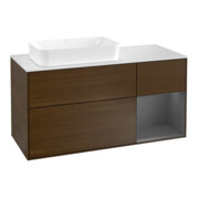 V&B Waschtischunterschrank Wandbeleuchtung Finion 120cm, Pl w m, Rg re Anthrac. m, wal ven