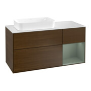 V&B Waschtischunterschrank Wandbeleuchtung Finion 120cm, Pl w m, Rg re Oli. m Lac, wal ven