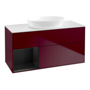 V&B Waschtischunterschrank Wandbeleuchtung Finion 120cm, Pl wh. m, Reg bla m Lac, Peo m