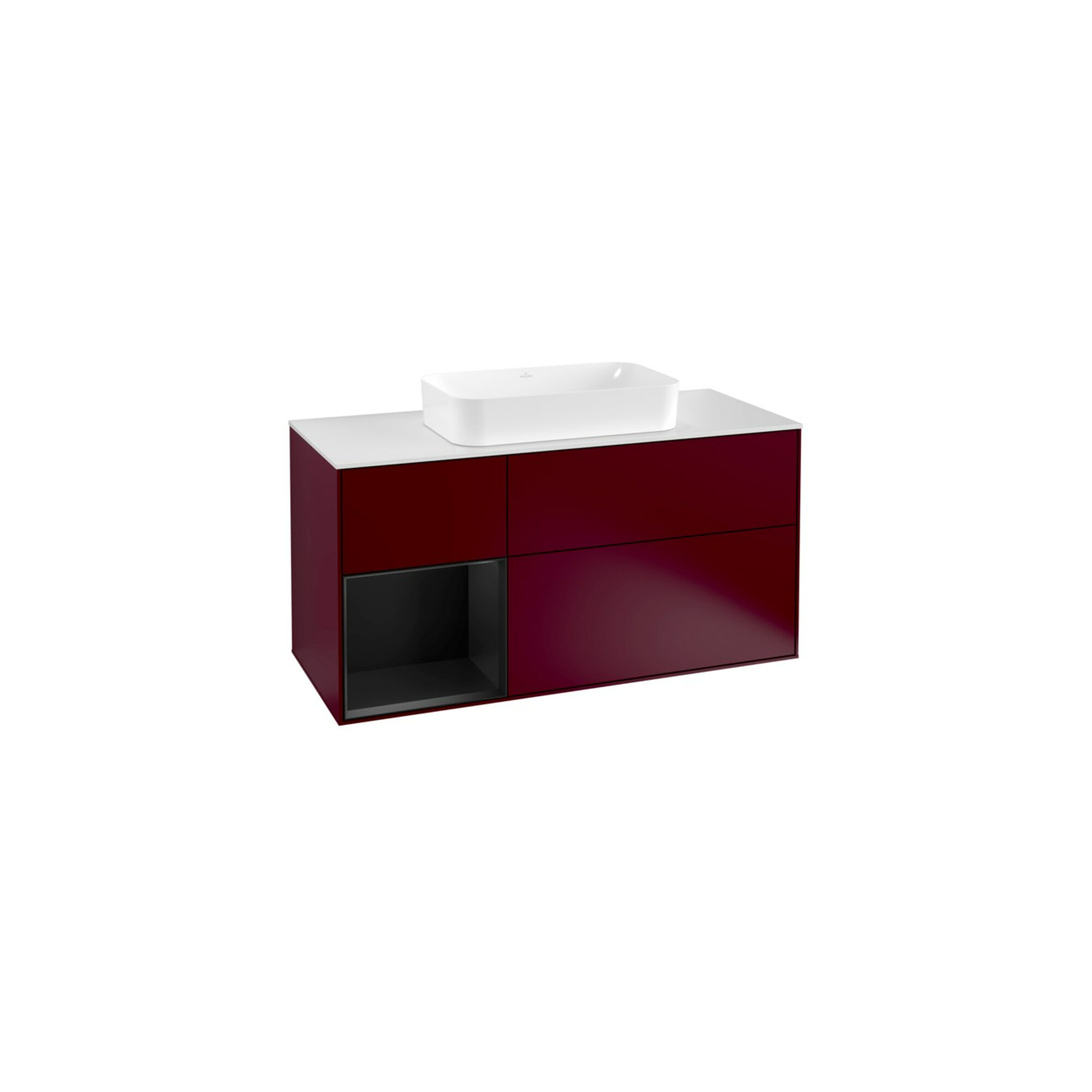 V&B Waschtischunterschrank Wandbeleuchtung Finion 120cm, Pl wh. m, Reg li bla m Lac, Peo m ; Villeroy & Boch