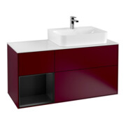 V&B Waschtischunterschrank Wandbeleuchtung Finion 120cm, Pl wh. m, Reg li bla m Lac, Peo m