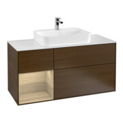 V&B Waschtischunterschrank Wandbeleuchtung Finion 120cm, Pl wh. m, Reg li Oa ven, wal ven