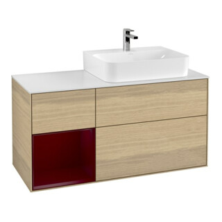 V&B Waschtischunterschrank Wandbeleuchtung Finion 120cm, Pl wh. m, Reg li Peo, Oa ven