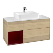 V&B Waschtischunterschrank Wandbeleuchtung Finion 120cm, Pl wh. m, Reg li Peo, Oa ven