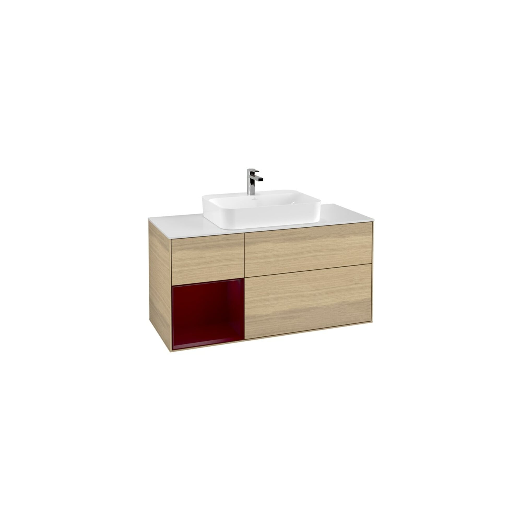 V&B Waschtischunterschrank Wandbeleuchtung Finion 120cm, Pl wh. m, Reg li Peo, Oa ven ; Villeroy & Boch