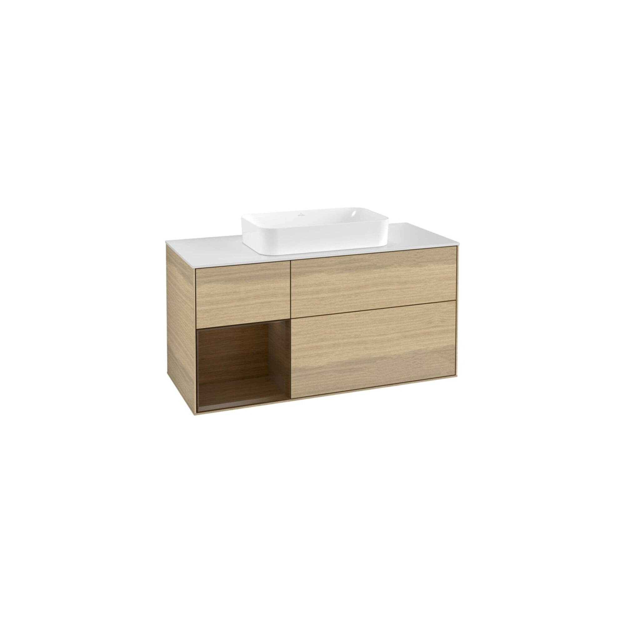 V&B Waschtischunterschrank Wandbeleuchtung Finion 120cm, Pl wh. m, Reg li wal ven, Oa ven ; Villeroy & Boch