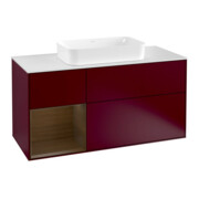 V&B Waschtischunterschrank Wandbeleuchtung Finion 120cm, Pl wh. m, Reg li wal ven, Peo m
