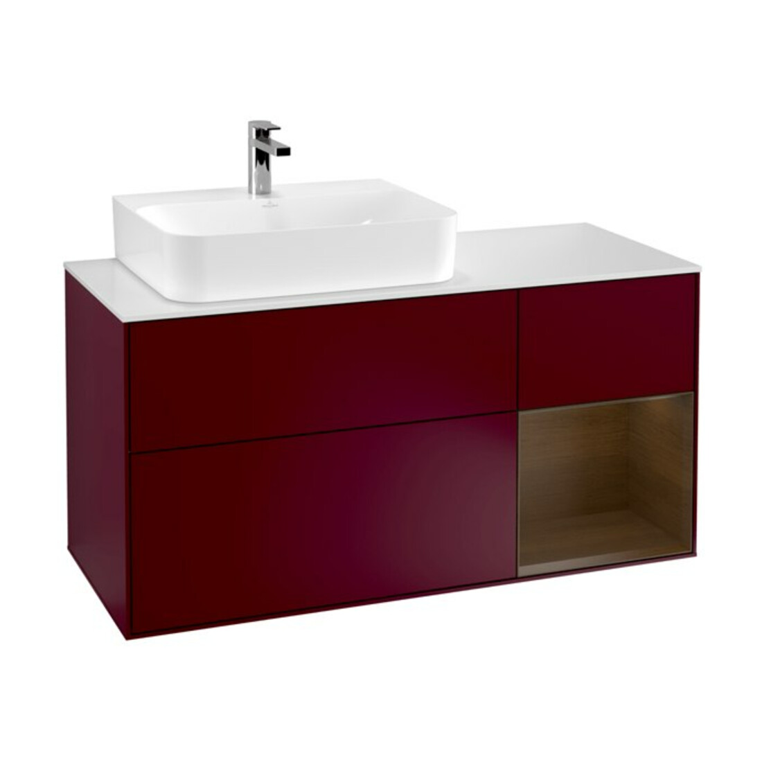 V&B Waschtischunterschrank Wandbeleuchtung Finion 120cm, Pl wh. m, Reg li wal ven, Peo m