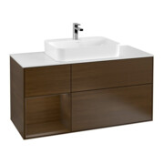 V&B Waschtischunterschrank Wandbeleuchtung Finion 120cm, Pl wh. m, Reg li wal ven, wal ven
