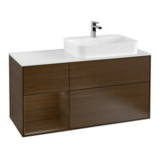 V&B Waschtischunterschrank Wandbeleuchtung Finion 120cm, Pl wh. m, Reg li wal ven, wal ven