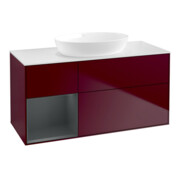 V&B Waschtischunterschrank Wandbeleuchtung Finion 120cm, Pl wh. m, Reg md m Lac, Peo m