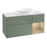 V&B Waschtischunterschrank Wandbeleuchtung Finion 120cm, Pl wh. m, Reg Oa ven, Oli. m Lac
