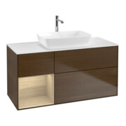 V&B Waschtischunterschrank Wandbeleuchtung Finion 120cm, Pl wh. m, Reg Oa ven, wal ven