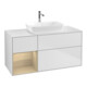 V&B Waschtischunterschrank Wandbeleuchtung Finion 120cm, Pl wh. m, Reg Oa ven, wh. m Lac-1