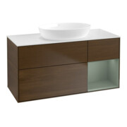 V&B Waschtischunterschrank Wandbeleuchtung Finion 120cm, Pl wh. m, Reg Oli. m Lac, wal ven