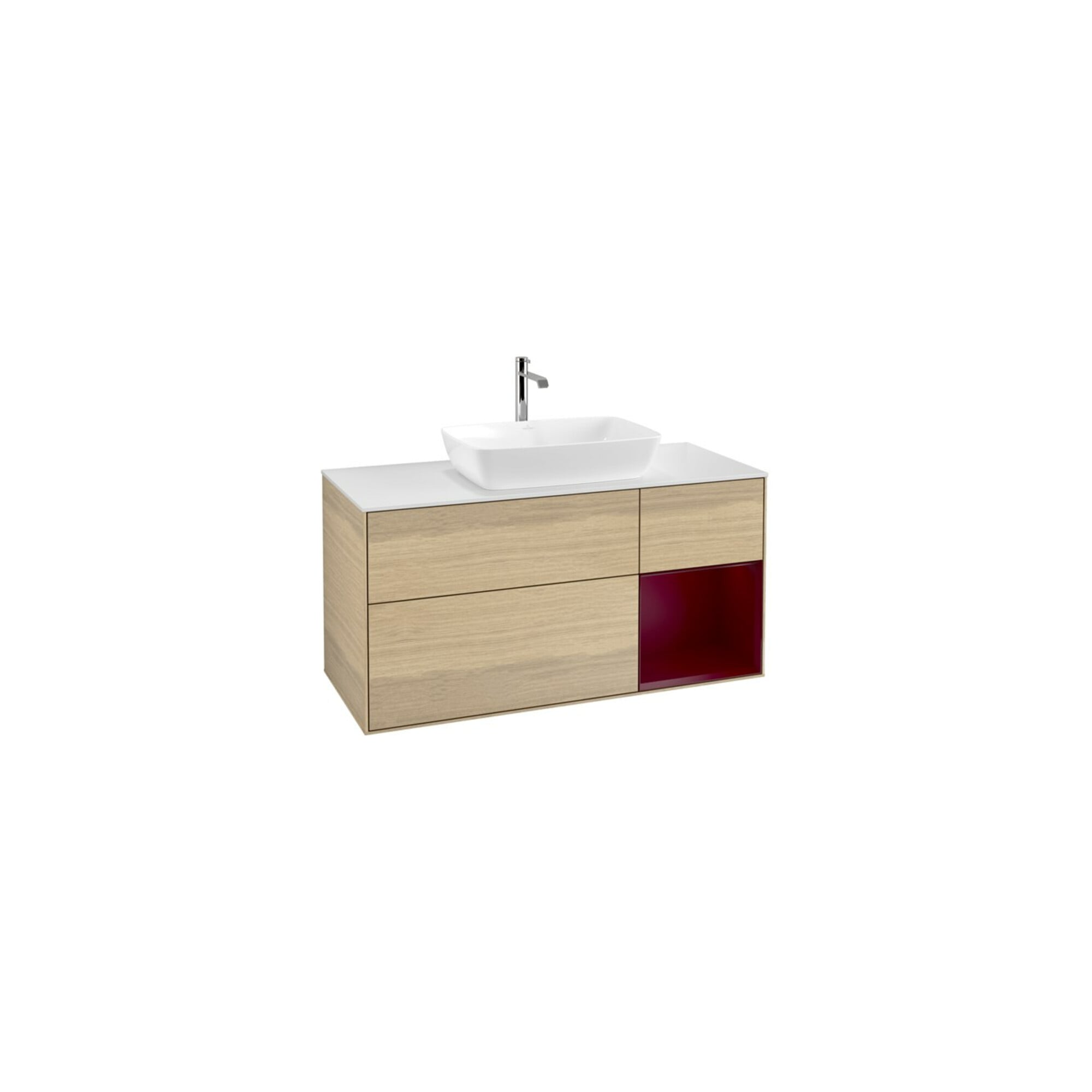 V&B Waschtischunterschrank Wandbeleuchtung Finion 120cm, Pl wh. m, Reg Peo m Lac, Oa ven ; Villeroy & Boch