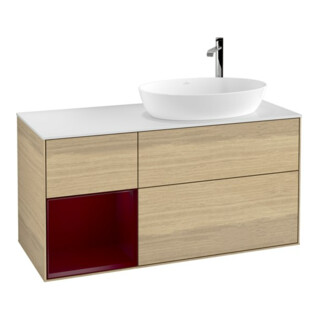 V&B Waschtischunterschrank Wandbeleuchtung Finion 120cm, Pl wh. m, Reg Peo m Lac, Oa ven