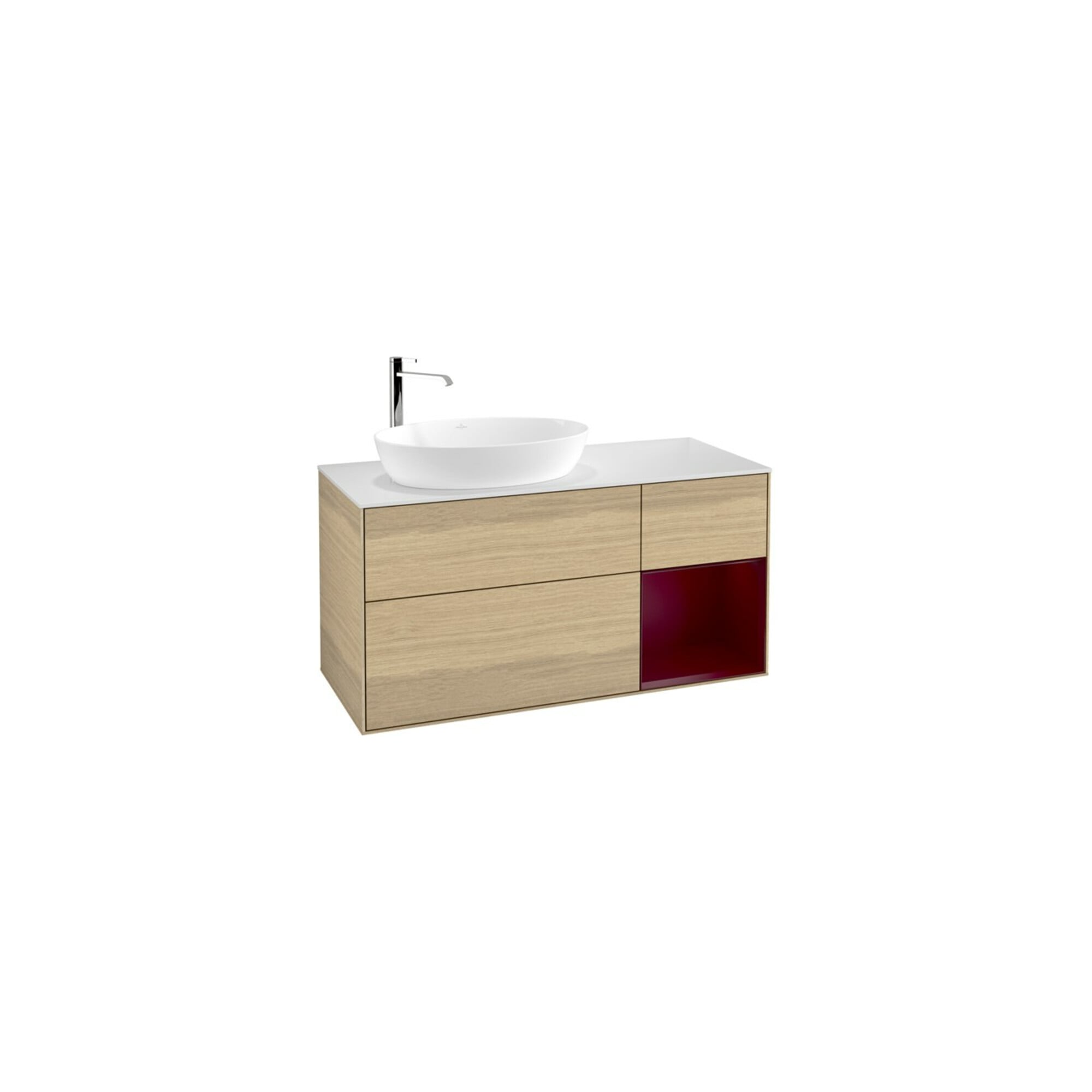 V&B Waschtischunterschrank Wandbeleuchtung Finion 120cm, Pl wh. m, Reg Peo m Lac, Oa ven ; Villeroy & Boch