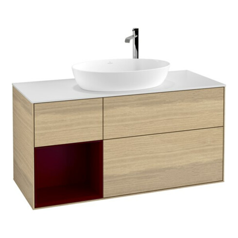 V&B Waschtischunterschrank Wandbeleuchtung Finion 120cm, Pl wh. m, Reg Peo m Lac, Oa ven