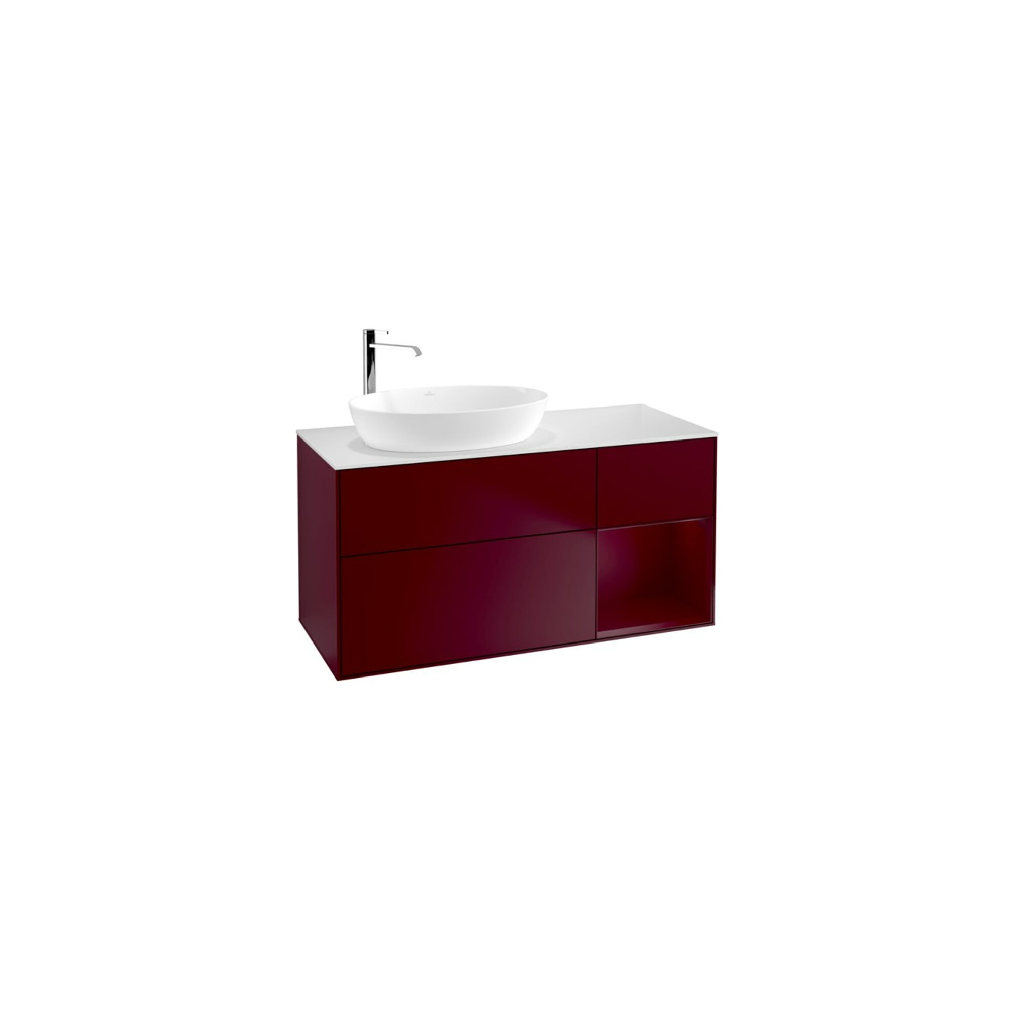V&B Waschtischunterschrank Wandbeleuchtung Finion 120cm, Pl wh. m, Reg Peo m Lac, Peo m ; Villeroy & Boch